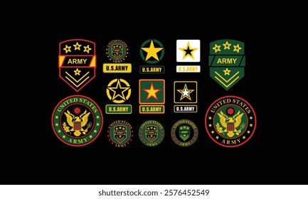 Us army  Vector bundle, Clipart, Silhouette, Vector, icons, illustration, design.