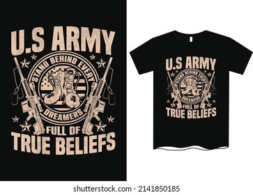 U.S Army Veteran T Shirt Design