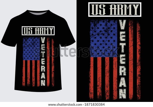 Us Army Veteran Veteran T Shirts Stock Vector (Royalty Free) 1871830384