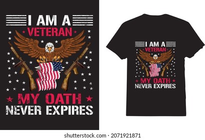 U.S. ARMY Veteran T-Shirt For Veteran Day 