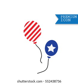 US balloons with American flag design