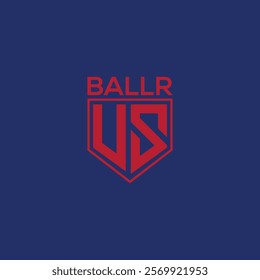 US BALLR shield logo design illustration.