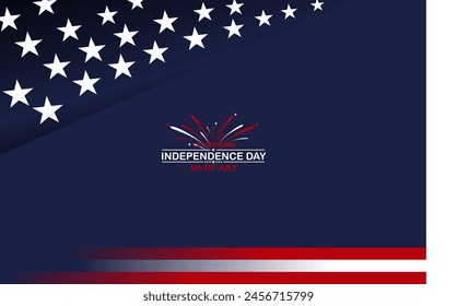 US banner template 4th of July independence day, President's Day Background Design, with USA flag, Poster, Greeting Card. Vector Illustration