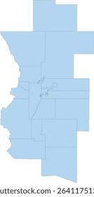 US Blank Colorado's Front Range Urban Corridor with 18 counties
