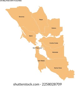 US CA Bay Area 9 Counties