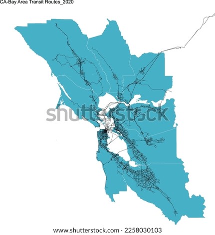 US CA Bay Area Transit Routes 2020