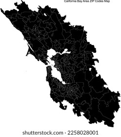 US CA Bay Area ZIP Codes Map