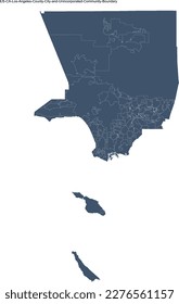 US CA Los Angeles County City and Unincorporated Community Boundary