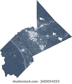 US CA Stanislaus County Vector Map with Public Parcels