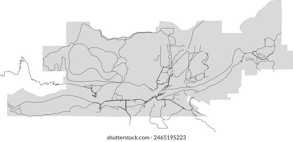 US CA State Nevada County Truckee City map with Trails