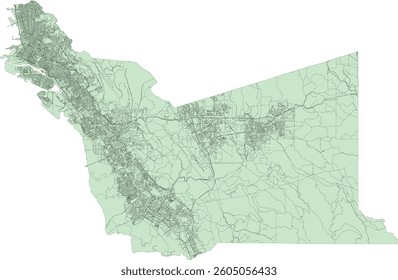 US California State Alameda County Vector map of Census Block