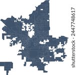 US California State Fresno City Map with Annexations