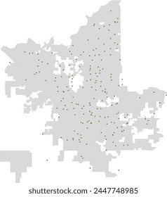 US California State Fresno City Map with Day Cares Locations