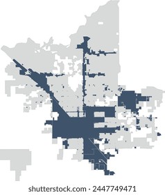 US California State Fresno City Map with Enterprise Zone