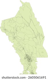 US California State Napa County Vector map of Census Block