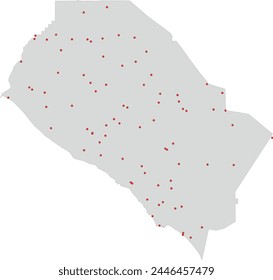 US California State Orange County Map with Hydstra Flood Monitoring Stations