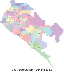 US California State Orange County Map with ZIP Codes