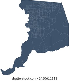 US California State Sacramento County Map with Census Tracts 2020