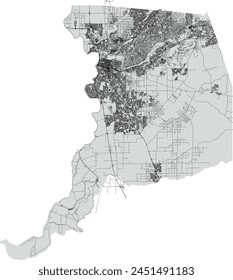US California State Sacramento County Map with Centerlines.