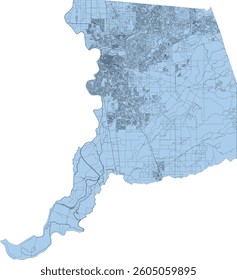 US California State Sacramento County Vector map of Census Block