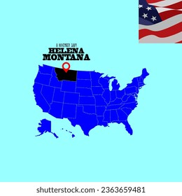 US capital and states map vector illustration
