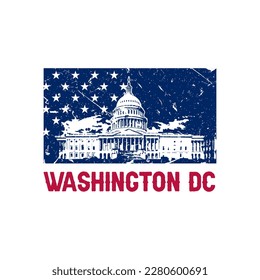 US Capitol building icon. WASSHINGTON DC Vector illustration new