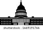 US Capitol Building Silhouette Vector