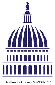 U.S. Capitol Dome Vector Illustration