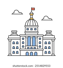 US capitol hill vetor design, democracia americana, congresso dos estados unidos