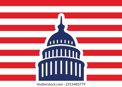 us capitol logo icon vector 