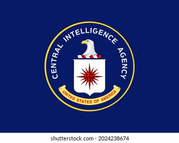 US Central Intelligence Agency Flag, United States Of America, Vector Illustration