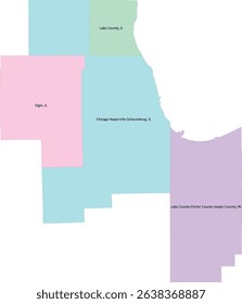 US Chicago-Naperville-Elgin, IL-IN Metropolitan Statistical Area MSA Divisions