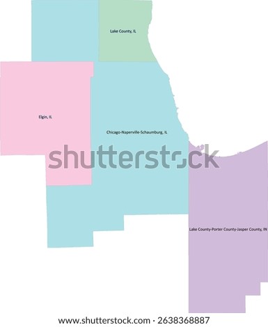 US Chicago-Naperville-Elgin, IL-IN Metropolitan Statistical Area MSA Divisions