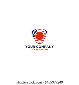 US China Shield Logo Design Vector