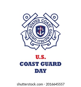 
U.S. Coast Guard Day. Vector illustration design.