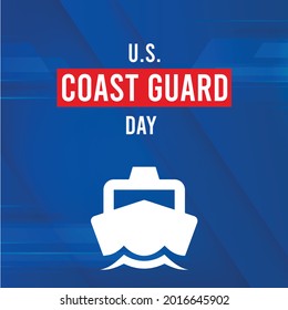 
U.S. Coast Guard Day. Vector illustration design.