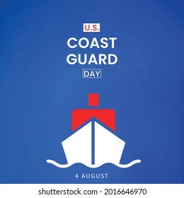
U.S. Coast Guard Day. Vector illustration design.
