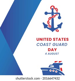 U.S. Coast Guard Day. Vector illustration design.