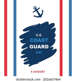 U.S. Coast Guard Day. Vector illustration design.