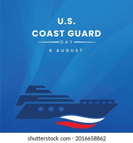 U.S. Coast Guard Day. Vector illustration design.