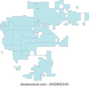 US Colorado State Aurora City Map with Code Enforcement Areas