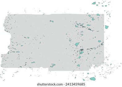 US Colorado State Boulder County Lakes and Reservoirs Map