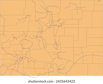 US Colorado State County Map with Scenic Byways