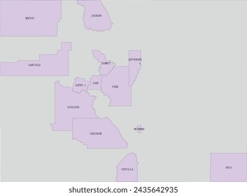 US Colorado State Map with County Library Districts