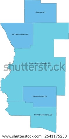 US Colorado's Front Range Urban Corridor with CSA and MSA