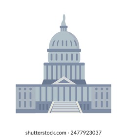 US congress building icon clipart avatar logtotype isolated vector illustration