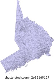US Connecticut State Fairfield County Census Block Vector Map 2020