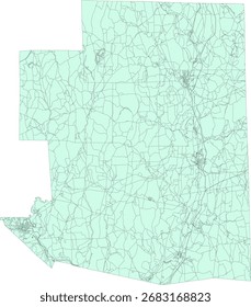 US Connecticut State Windham County Census Block Vector Map 2020