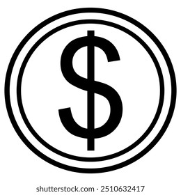 US Currency Symbol Vector Logo Coin Payment