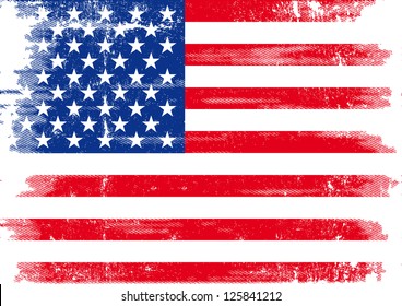 US dirty flag. An american grunge flag for you.